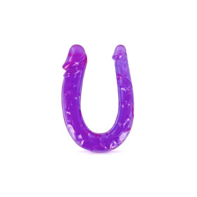 Double dong gode fléxible violet 29.5cm 